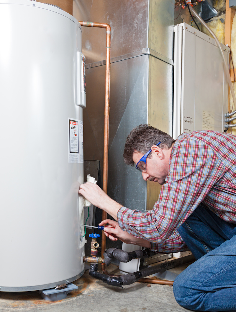 flushing hot water heater